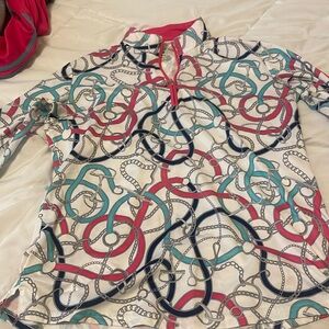 Colorful Equestrian Sunshirt Long Sleeve Top